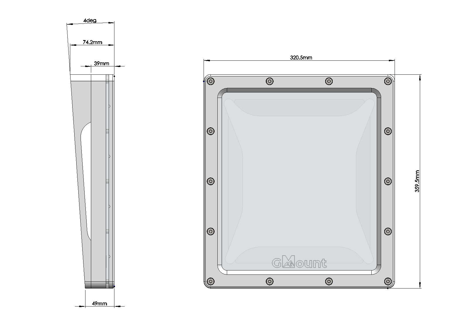 GMount — GMount for Starlink Mini White