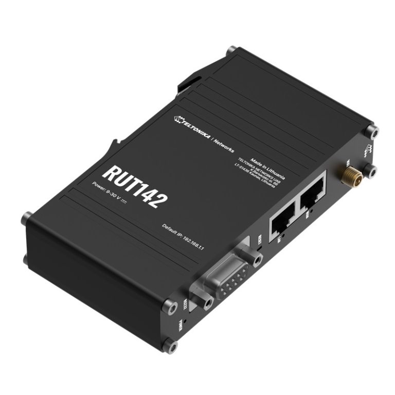 Teltonika — Teltonika RUT142 DIN Rail Mount Industrial Ethernet Wi-Fi Router