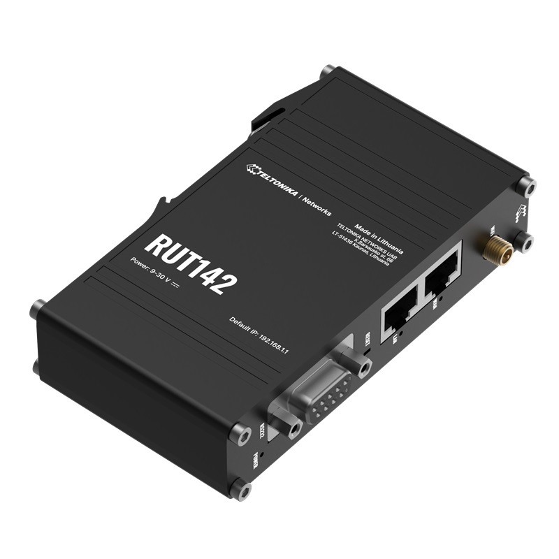 Teltonika — Teltonika RUT142 DIN Rail Mount Industrial Ethernet Wi-Fi Router