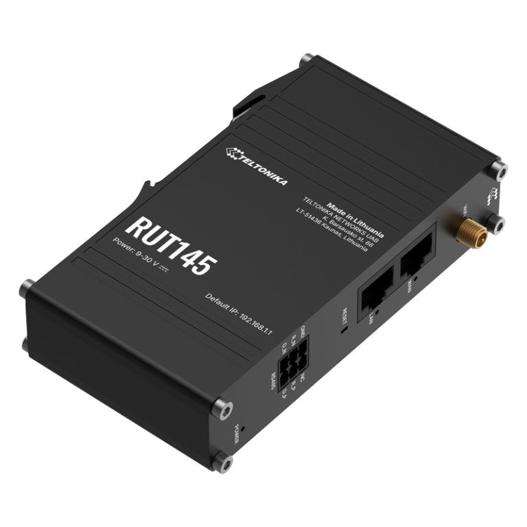 Teltonika — Teltonika RUT145 DIN RAIL Wi-Fi Ethernet Router with direct serial-to-IP bridging via RS485