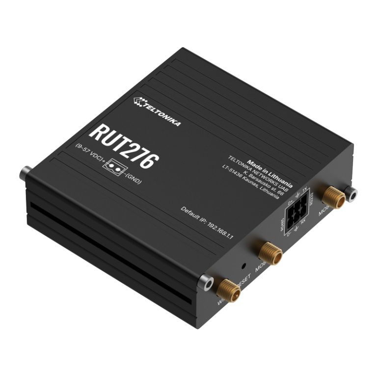 Teltonika — Teltonika RUT276 5G RedCap Dual SIM Wi-Fi Router with Serial RS232 and RS485 interfaces