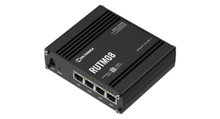 Teltonika — Teltonika RUTM08 Iindustrial Gigabit 4 Port Ethernet VLAN Router
