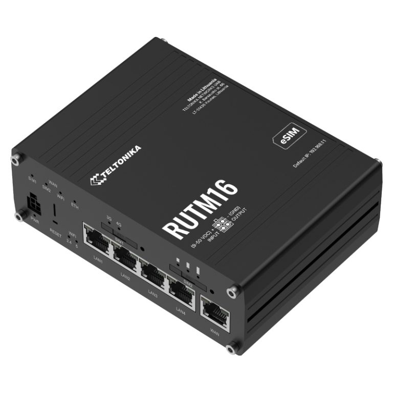 Teltonika — Teltonika RUTM16 Global Cat 6 LTE Router with WiFi 5 and Dual SIM