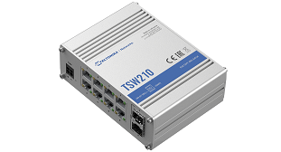 Teltonika — Teltonika TSW210 8 Port Unmanaged Industrial Gigabit Switch with 2 SFP Ports