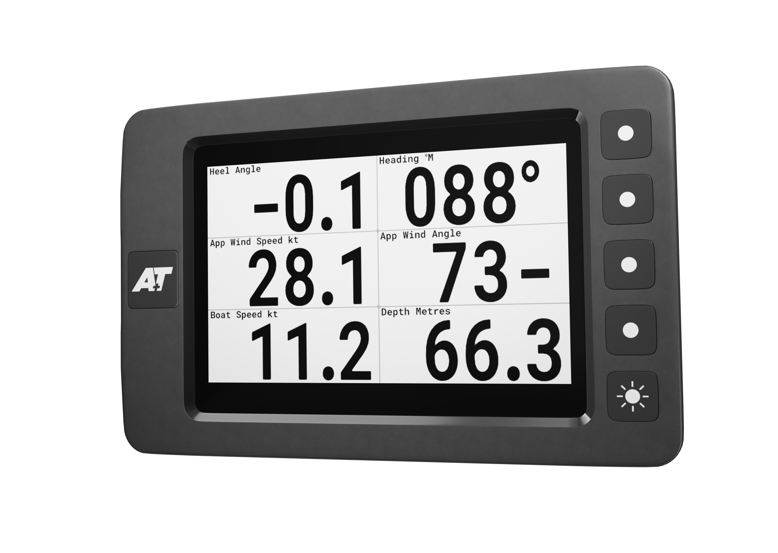 A+T HFD5 side profile on helm mount