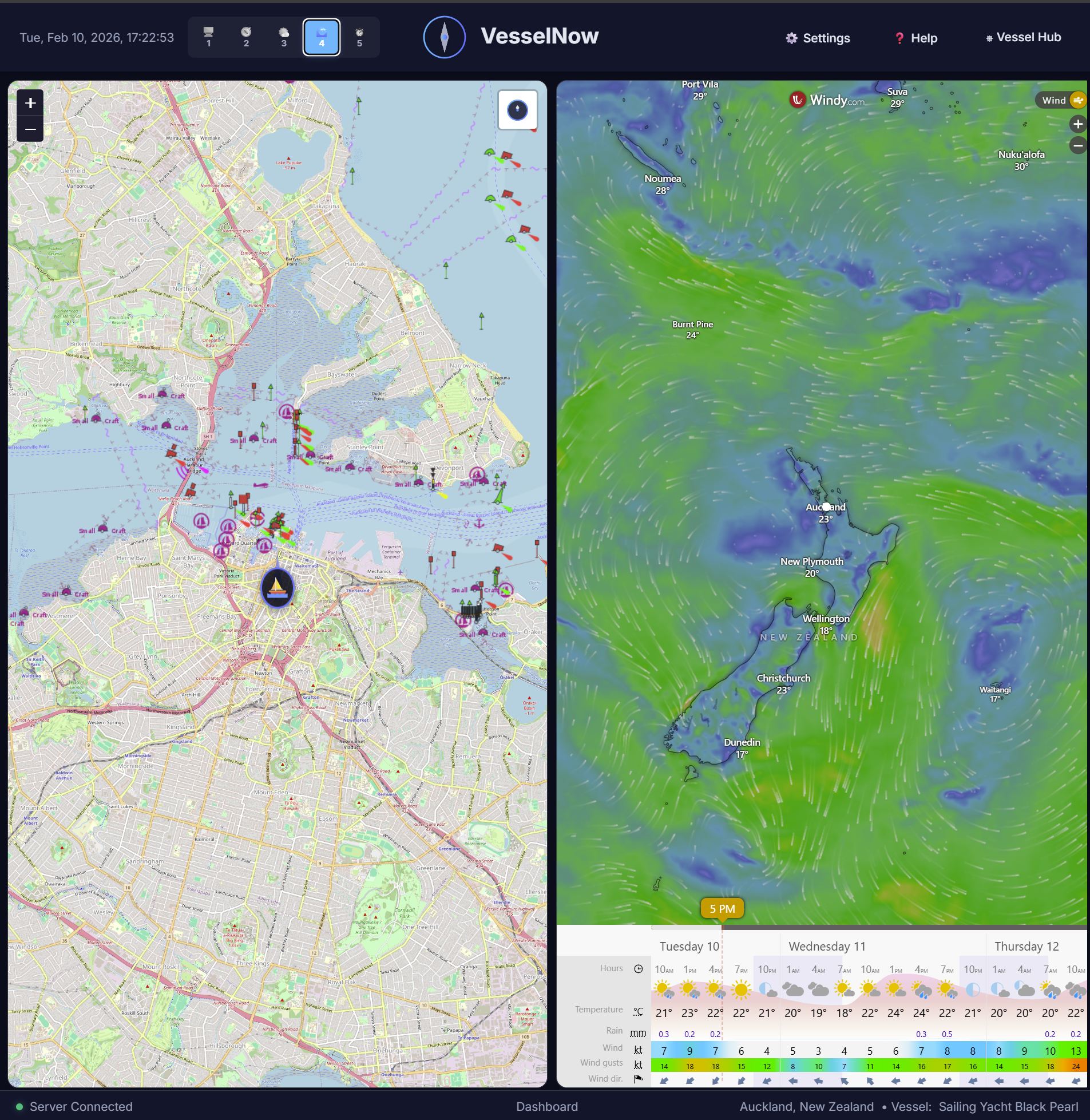 VesselNow Weather Dashboard