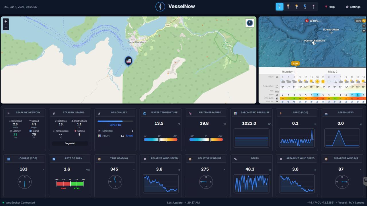 VesselNow Navigation Dashboard