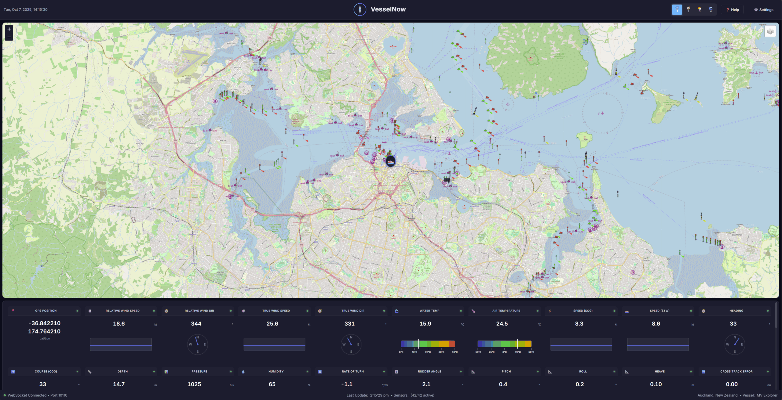 VesselNow Main Dashboard