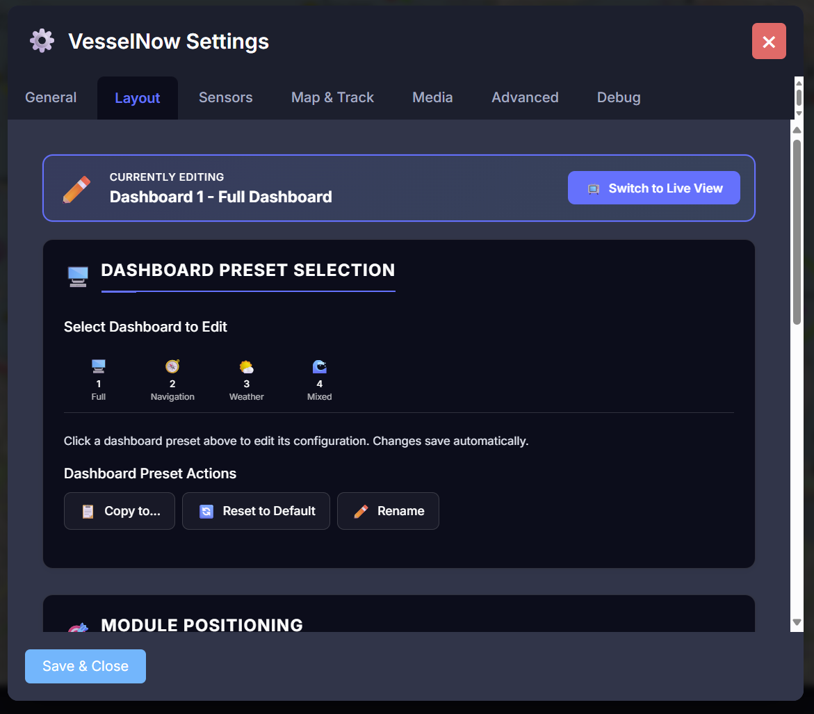 VesselNow Navigation Dashboard